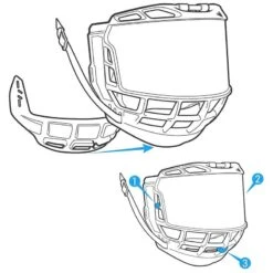 Bauer Concept 3 Ice Hockey Splash Guard - 2 Pack -Hockey Pro Shop 1059458 10056