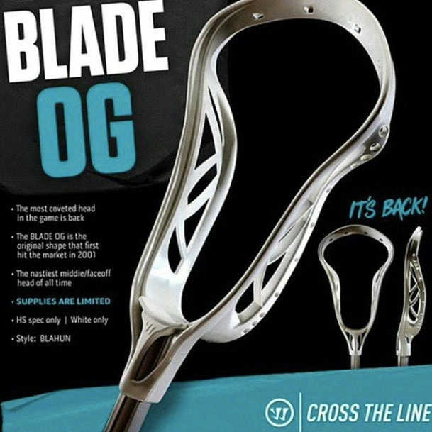 Warrior Blade OG Unstrung Lacrosse Head 2 Warrior Blade OG Unstrung Lacrosse Head - Image 2