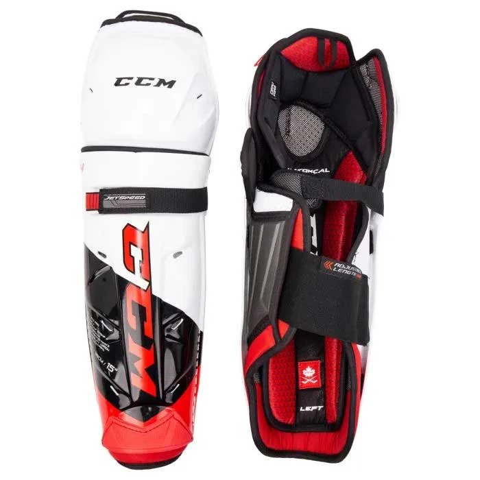 CCM Jetspeed FT4 Pro Ice Hockey Shin Guards - Senior 1 CCM Jetspeed FT4 Pro Ice Hockey Shin Guards - Senior