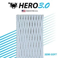 East Coast Dyes Hero 3.0 Semi-Soft Lacrosse Mesh -Hockey Pro Shop ecd hero 3.0 semi soft lacrosse mesh solid white