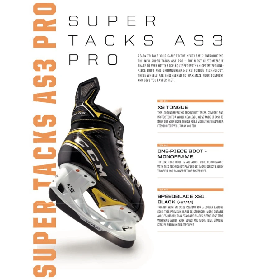 CCM Super Tacks AS3 Pro Hockey Skates - Junior 8 CCM Super Tacks AS3 Pro Hockey Skates - Junior - Image 8